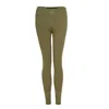 Perky Peach Women's Green High Rise Laser Khaki Full Length Leggings In Green