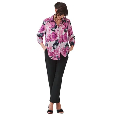Perlavera Milo Cosmos Silk Blouse In Violet In Purple