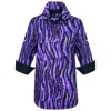 Perlavera Women's Black / Pink / Purple Nancy Tide Mauve Three Quarter Sleeve Length Missy Fit Shirt In Black/pink/purple