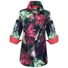 Perlavera Women's Black / Red / Green Nancy Fusion Sangria Three Quarter Sleeve Length Missy Fit Shirt In Black/red/green
