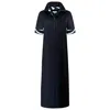 Perlavera Women's Conty Black Satin With Printed Combo Short Sleeve Length Missy Fit Maxi Dress