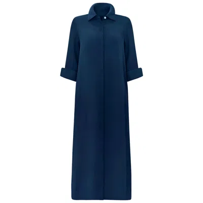 Perlavera Women's Farah Black  Three Quarter Sleeve Length Missy Maxi Dress