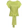 Perlavera Women's Green Perry Apple Knitted Tang Top  With Belt In Green