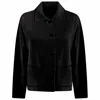 Perlavera Women's Pamela Black Button Down Cardigan In Animal Print