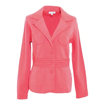 Perlavera Women's Pink Piano Bubblegum Hip Blazer
