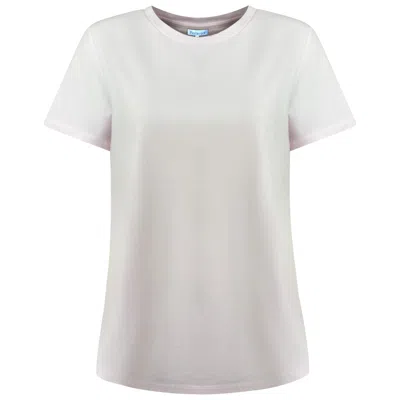 Perlavera Women's Pink / Purple Tita Pink Solid Cotton Spandex Short Sleeve Length Crew Neck T-shirts In Pink/purple
