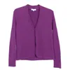 Perlavera Women's Purple Pony-cardigan Magenta With Hook & Eye Closure In Animal Print