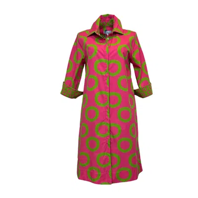 Perlavera Women's Red Clara Apple Giant Circle Dress In Pink