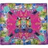 Perlavera Women's Romy Parrot Pink Printed Silk Small Scarf In Pink