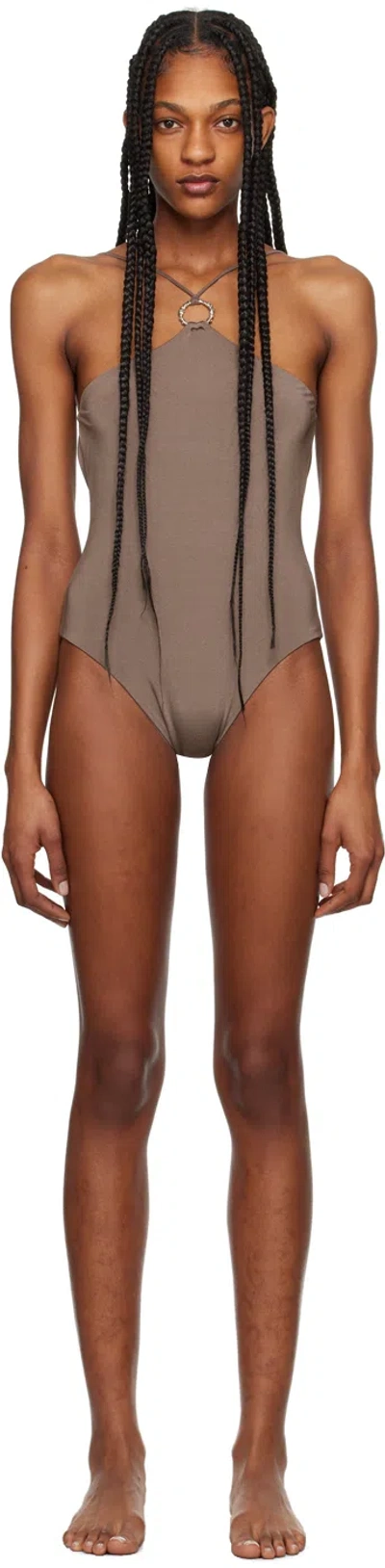 Permare Brown Lina One-piece Swimsuit