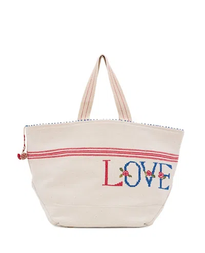 Péro Canvas Handbag In Multi