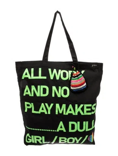 Pre-owned Péro Canvas Tote In Black