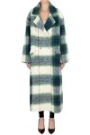 Péro Checked Print Coat In Multi