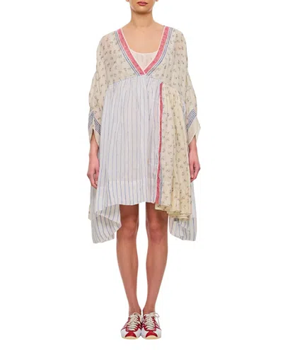 Péro Double Print Midi Dress In Multi