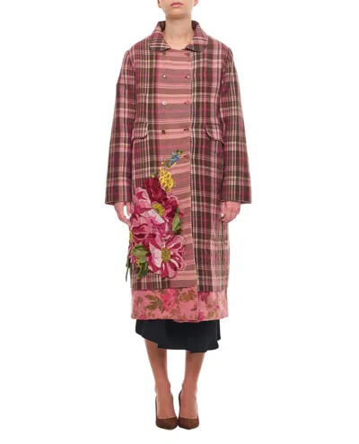 Péro Embroidered Double Breasted Coat