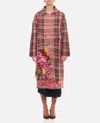 Shop Péro Embroidered Double Breasted Coat In Pink