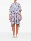 Péro Printed Silk Midi Dress