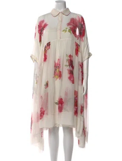Pre-owned Péro Floral Print Long Dress In Multi