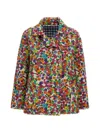 Péro Floral-decoration Double-breasted Jacket In Multi