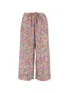 Péro Floral-pattern Silk Trousers In Multi