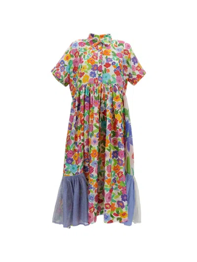 Péro Floral-print Cotton-silk Maxi Dress In Multi
