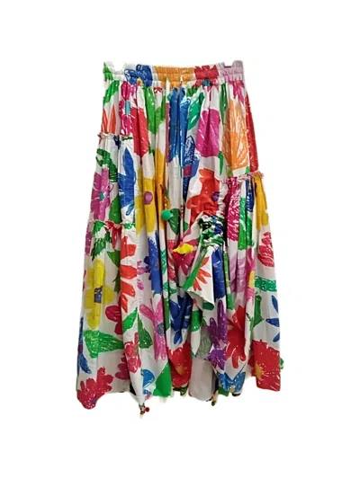 Péro Floral-print Tiered Skirt In Multi