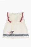 Péro Linen Flared Dress With Ruffle Sleeves