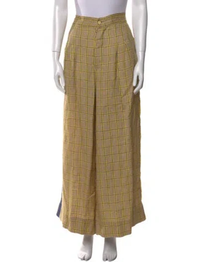 Pre-owned Péro Linen Wide Leg Pants In Multi