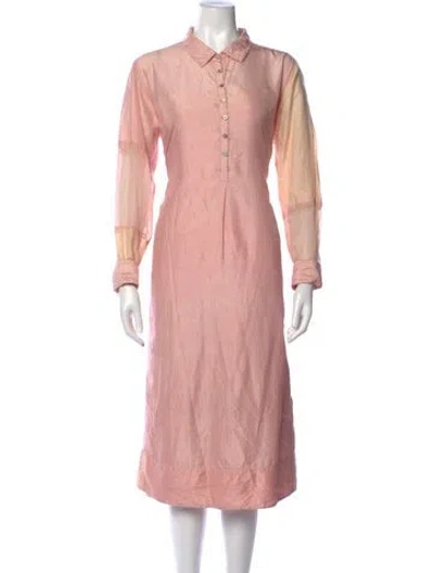 Pre-owned Péro Long Dress In Pink