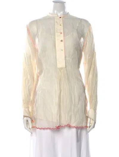 Pre-owned Péro Long Sleeve Tunic In Neutrals