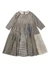 Péro Patchwork-motif Dress In White