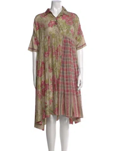 Pre-owned Péro Printed Midi Length Dress W/ Tags In Multi