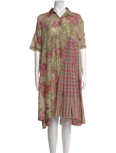 Pre-owned Péro Printed Mini Dress W/ Tags In Pink