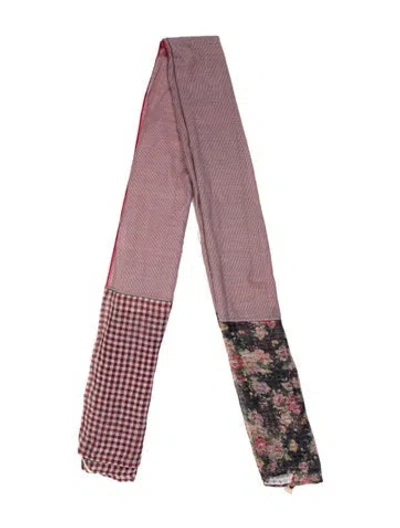 Pre-owned Péro Printed Scarf In Red