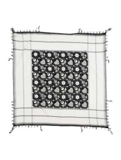 Pre-owned Péro Printed Scarf In White