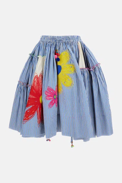 Péro Ruffled Skirt In Blue