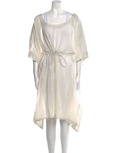 Pre-owned Péro Scoop Neck Mini Dress In Neutral