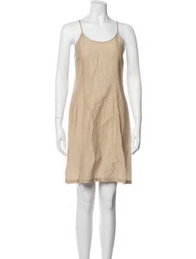 Pre-owned Péro Scoop Neck Mini Dress In Neutral