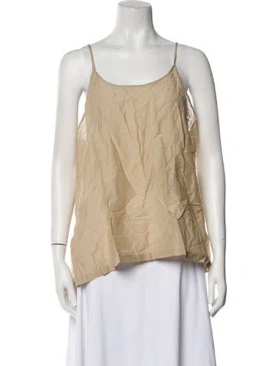 Pre-owned Péro Scoop Neck Sleeveless Blouse In Neutral