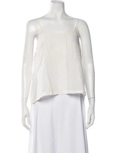 Pre-owned Péro Scoop Neck Sleeveless Top In Neutrals/white