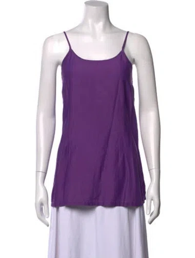 Pre-owned Péro Scoop Neck Sleeveless Top In Purple