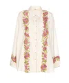 Péro Floral-print Shirt In White