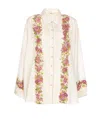 Péro Floral-print Shirt In White