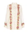 Péro Floral-print Shirt In White