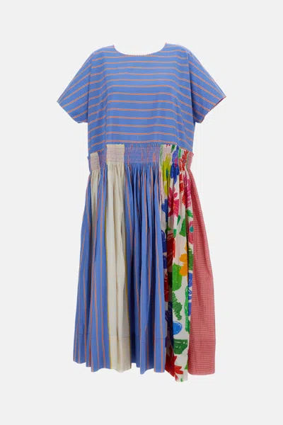 Péro Short-sleeved Dress In Blue