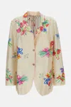 Péro Silk Blazer In Multi