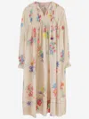 Péro Pero Cotton And Silk Dress With Check Pattern In Red