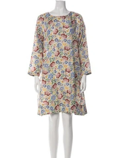 Pre-owned Péro Silk Knee-length Dress In Green