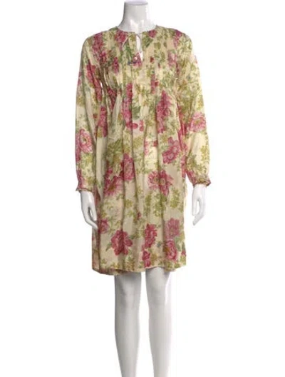 Pre-owned Péro Silk Knee-length Dress W/ Tags In Multi