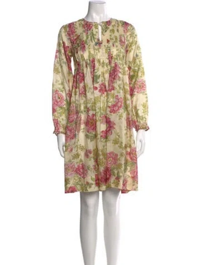 Pre-owned Péro Silk Knee-length Dress W/ Tags In Multi